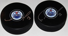 JASON GARRISON signed (EDMONTON OILERS) Souvenir autographed hockey Puck W/COA