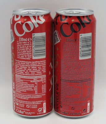 2 different Coca-Cola TOMORROWLAND 2024 Belgium 330ml can full