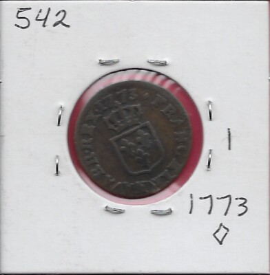 FRANCE 1 SOL 1773 LOUIS XV,OLDER HEAD,LUDOV.XV.D.GRATIA,CROWNED