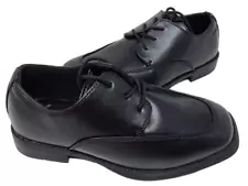 Sonoma Youth Boy's Alexander Lace Up Comfort Dress Shoes Black Size:1 102Y