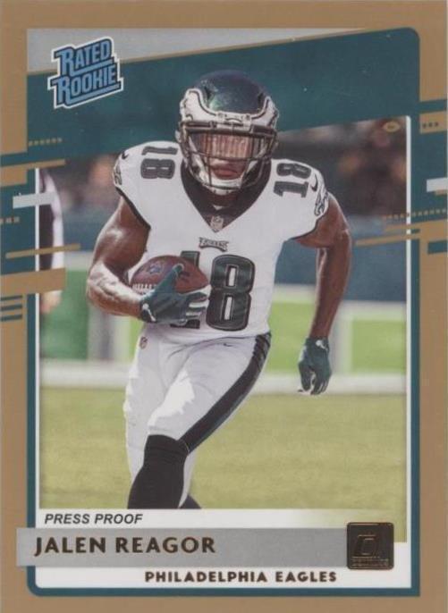 2020 Panini Donruss - Rated Rookie Jalen Reagor #315 Press Proof Bronze ...