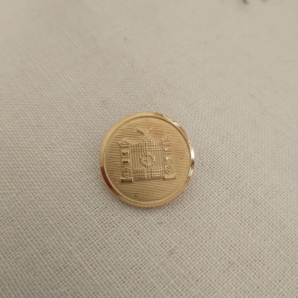 Brooks Brothers 346 Replacement Front Button Gold Tone Castle Blazer Craft - Image 2 of 4