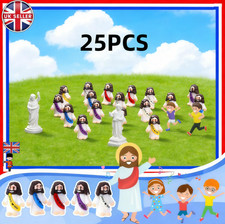 25 Pack Easter Mini Jesus Figurines  Original Design Rubber Little Jesus Figures