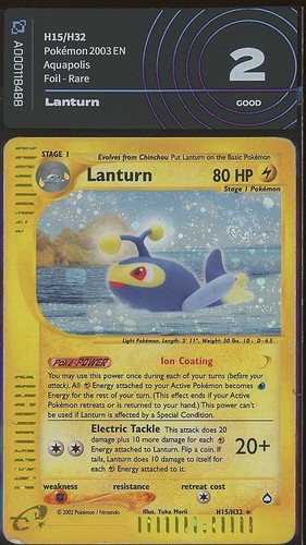 Lanturn H15/H32 - Pokemon Aquapolis - AiGrade 2