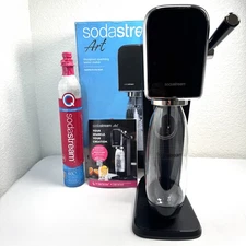 SodaStream Art Sparkling Water Maker Black Art-001 With Manual CO2 Cylinder OEM