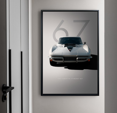 1967 Corvette Stingray 427 Fahrzeug Kunst, Wandbild Acrylglas, Leinwand, Poster