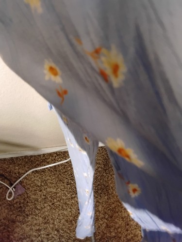 Billabong Floral Blue and White Long Maxi Dress Size. lg - Picture 5 of 6