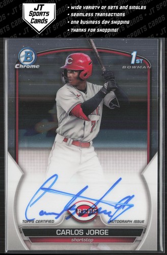 Carlos Jorge #CPA-CJ 2023 Bowman Chrome Prospect Autographs card
