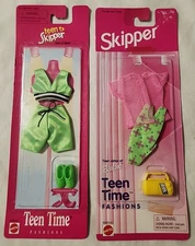 TEEN SKIPPER DOLL CLOTHES SETS 2 TEEN TIME SISTER OF BARBIE  68028-95 & 68028-93