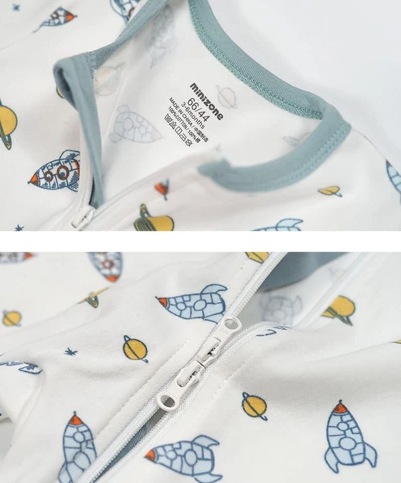 Teach Leanbh Bebé Niños Niñas Paquete de 2 Vías Cremallera Pijama Sin Pies Algodón Corto... Foto 3 de 4