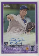 2015 Topps Chrome Rookie Auto Purple Refractor /250 Buck Farmer #AR-BFR Auto RC