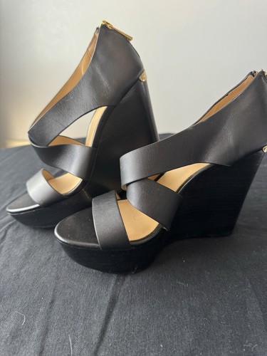 Pre Owned Michael Kors Women's Black Footwear Wedge 6.5m