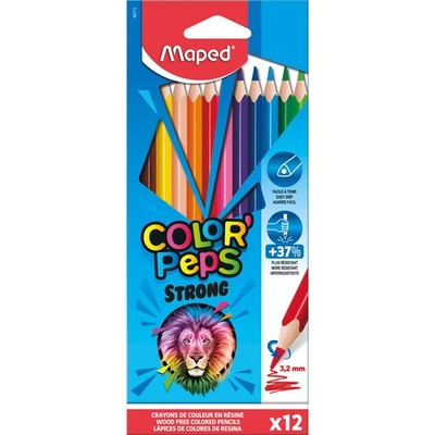 Maped Colorpeps Starke Dreiecksstifte, 12 Farben
