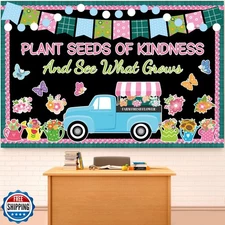 Spring Bulletin Board for Classroom Decoration Plant Kindness Spring Truck Fl