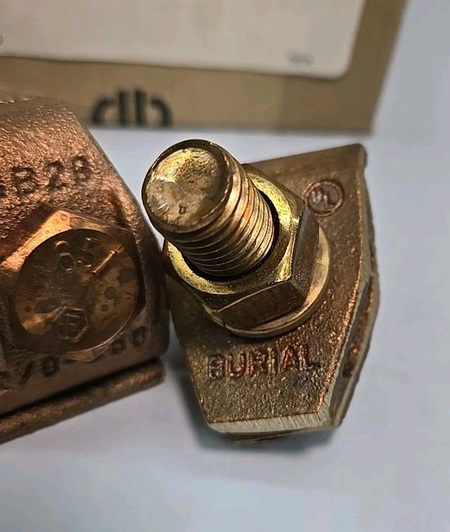 2 Pack - Burndy GB29 Ground Connector (2/0 Solid- 250 MCM) Cable to Bar - Изображение 3 из 4