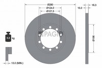 2X Pagid Bremsscheibe 54520NC FüR Ford Transit Bus Tdci 4X4 RWD 16V CNG LPG