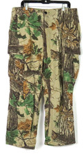 RATTLERS BRAND Cotton VTG RealTree Camouflage Cargo Hunting Pants Men's 36 X 28