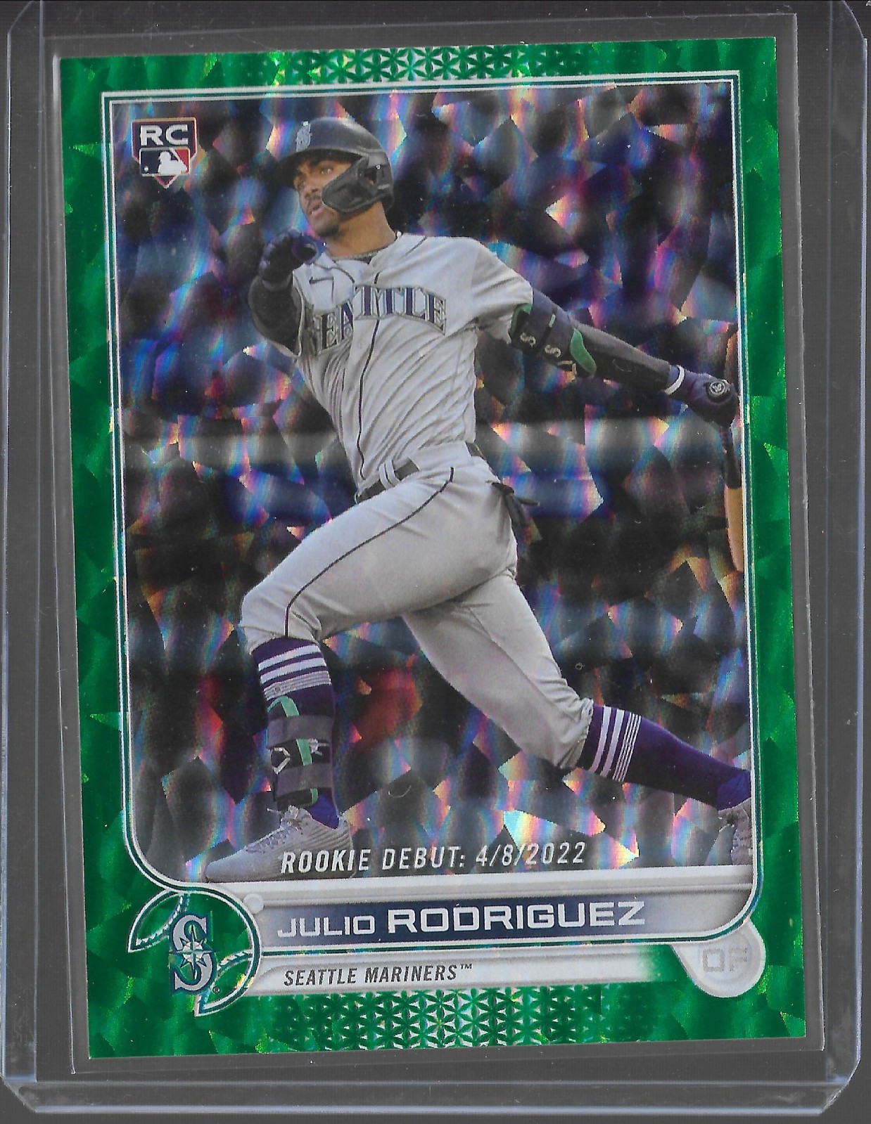 2022 Topps Update Series - Rookie Debut - Julio Rodriguez #US97 Green Foil /499