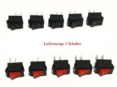 Mini Kippschalter Wippschalter Einbau 1 pol 2 Pin 12V 24V 250V 6A Ein/AusNEU TOP