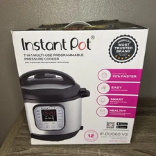 Instant Pot Pressure Cooker IP-DUO60 V3  7-in-1 Programmable 6 QT Cooker Clean