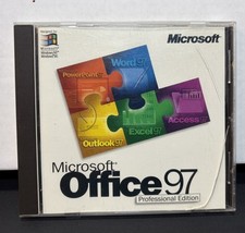 MICROSOFT OFFICE 97 Professional Edition CD w/ Key Code 1997 for Windows 95 NT