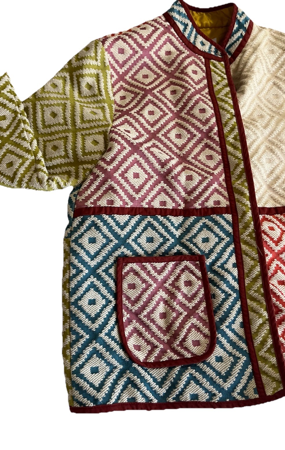 FRNCH Paris Multicolour Patchwork Diamond Quilted… - image 7