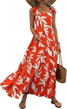 Women Dresses Summer Sleeveless Maxi Dress Casual