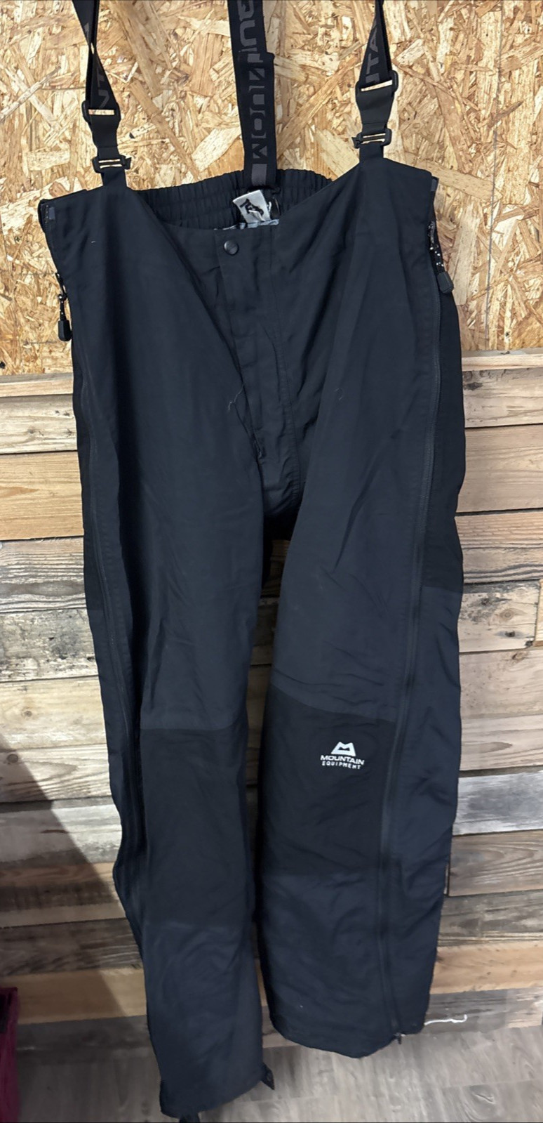 Men's Black Salopettes Size Xl Mountaineering