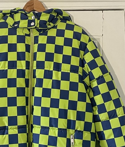 The Ragged Priest Women’s Blue & Green Checkerboard Scout Puffer Jacket S UK 10 - Picture 7 of 17
