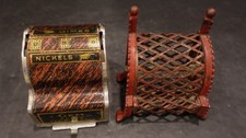 PAIR OF TIN "CASH REGISTER" BANKS - 1 is ANTIQUE