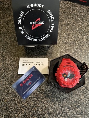 Casio G-SHOCK Analog-Digital Quartz 200m Red Resin Watch w/ Box Papers