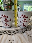 4 Corelle Coordinates Porcelain Hanami Garden Coffee Mug Cup red flowers square — photo 5