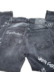 Zara Man Black Grafitti Distressed Denim skinny jeans,size 30 — photo 7