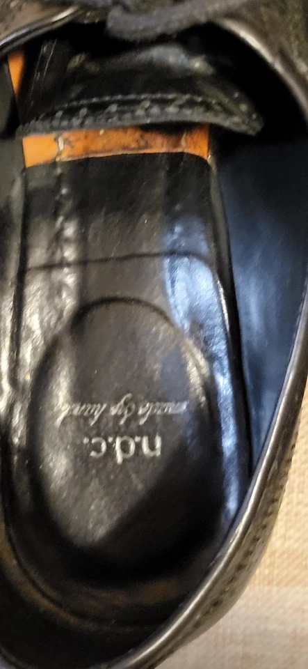 N.D.C. Oxfords femininos de couro preto com cadarço tamanho EUA 8/UE 38 - Imagem 4 de 4