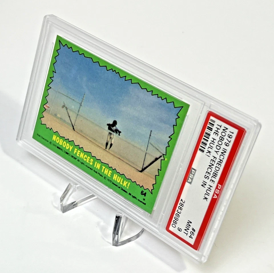 1979 Topps the Incredible Hulk Nobody Fences in the Hulk #64 PSA 9 - Image 2 of 4