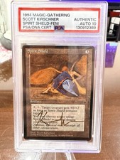 🛡️1994 Magic: Spirit Shield (FEM)🎨 Signed by Illustrator|🔒PSA/DNA ✍️ Auto 10 image