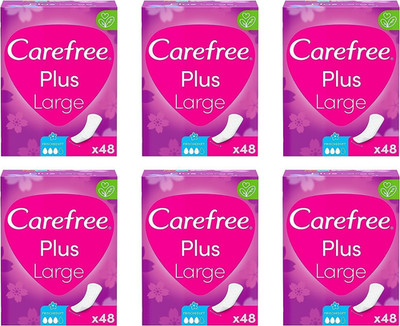 Carefree Slipeinlagen plus Large Mit Frischeduft (Pack of 6 X 48), Extra Breit U