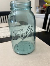 Vintage Ball Perfect Mason Aqua Blue Quart Jar Made in USA