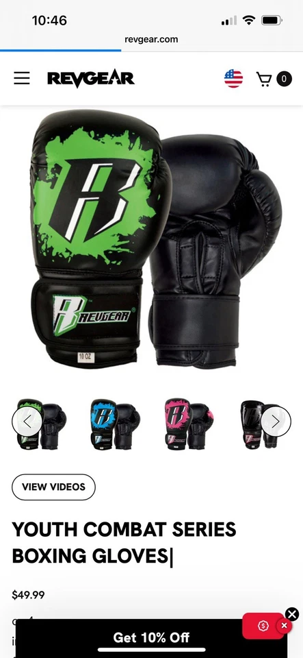 Guantes y espinilleras de boxeo juveniles Revgear, arnés, sparring, kick boxing verde Foto 4 de 4