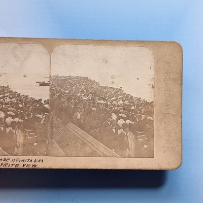 Sheerness Stereoview 3D um 1870 Echtfoto Kent Esplanade Royal Regatta Ansicht