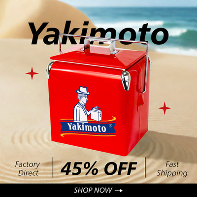 Yakimoto Compact 14Qt Red Cooler Box | Vintage Design | Top Pick for Daycations