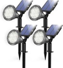 Solar Lights Outdoor, Ultra Bright 21 LEDs IP67 Waterproof 4 Pack, Cool White