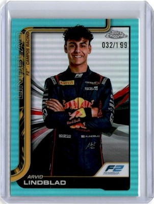 2025 Topps Chrome Formula 1 #23 Arvid Lindblad Aqua Refractor /199 Campos Racing