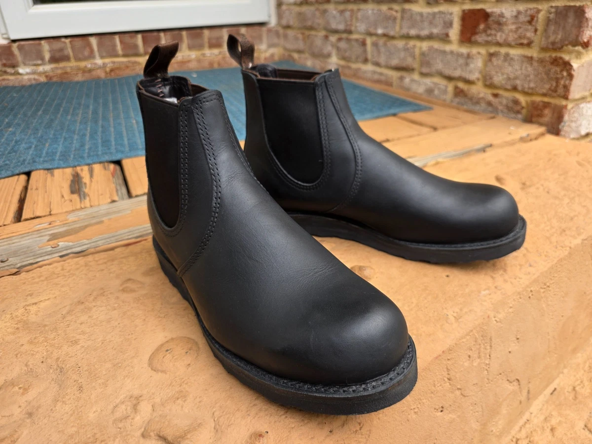 Red Wing Black Leather Slip-On Low top Chelsea Boot US 7 EE (wide) Men main image 3