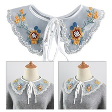 Embroidered Floral False Collar Woman Shirt Decorative Collar Hanfu Collar
