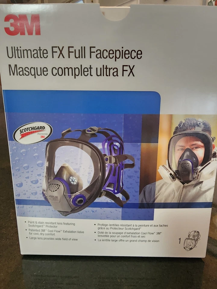3M FF-402 Ultimate FX Full Face Mask Facepiece Reusable Respirator MEDIUM - Image 2 of 4