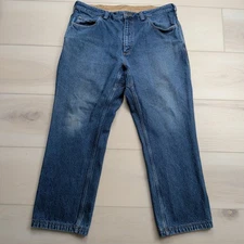 Duluth Trading Ballroom Relaxed Fit Jeans Mens 37x28 Blue Denim 86069C