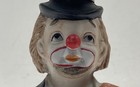 Vintage Clown Table Lamp Figural Ceramic Globe Hand Painted Wood Base — photo 7