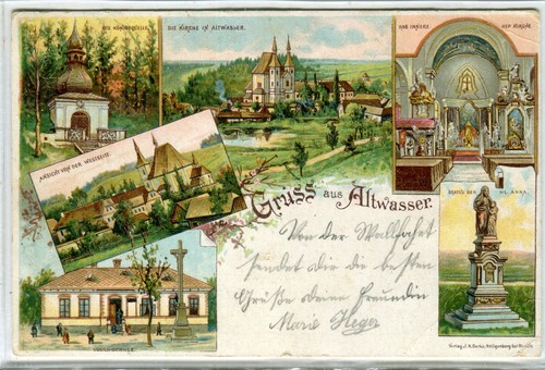 Polonia Alemania Stary Zdrój Altwasser Walbrzych Waldenburg viñeta múltiple PPC