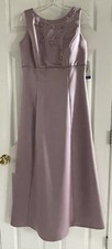 Patra Formal Gown Dress Sz 12 Lavender Purple Beaded Empire Prom Bridesmaid USA